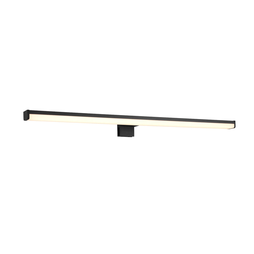 LED speillampe Lino svart matt/hvit 60 cm IP44 bakside