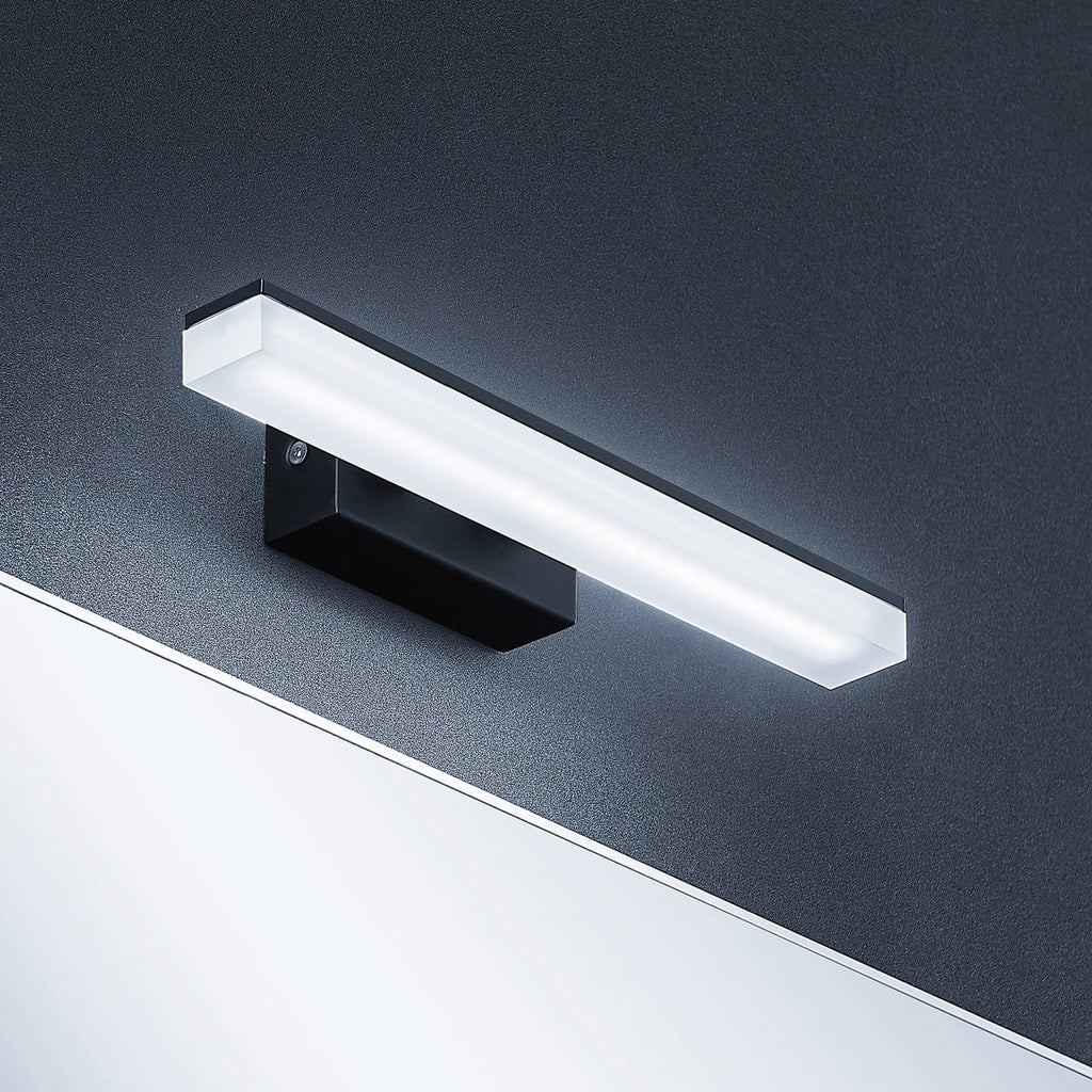LED speillampe Lisana svart/hvit 32 cm IP44 installasjon