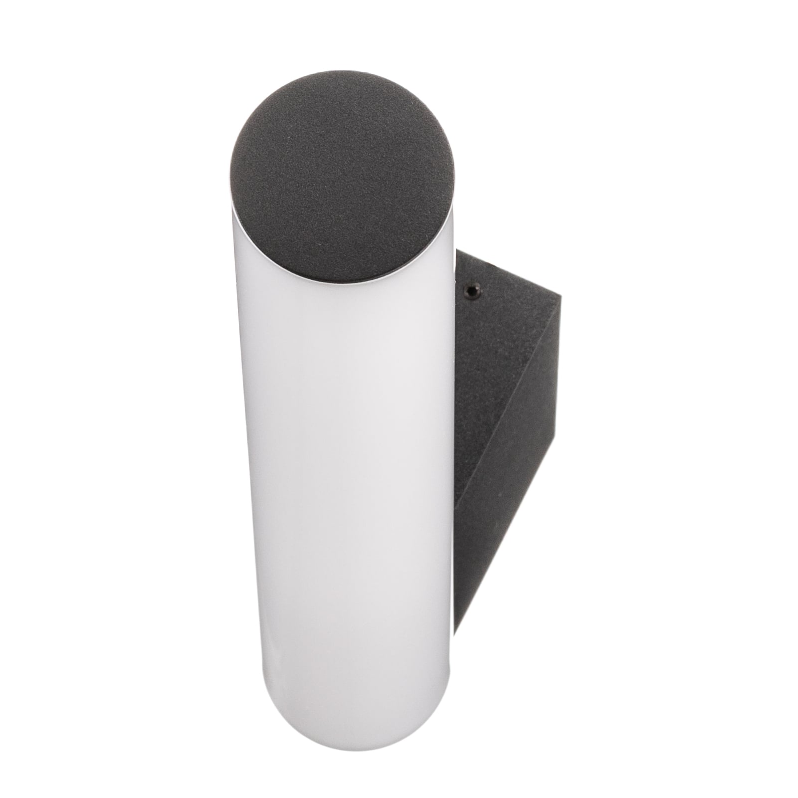 Nærbilde av LED speillampe Loom svart 30 cm 2900K IP44 lysdiffusor