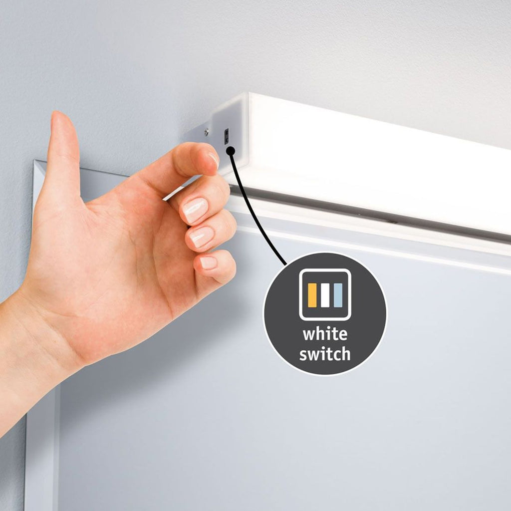 LED speillampe Luno 60 cm hvit IP44 justerbar fargetemperatur bryter