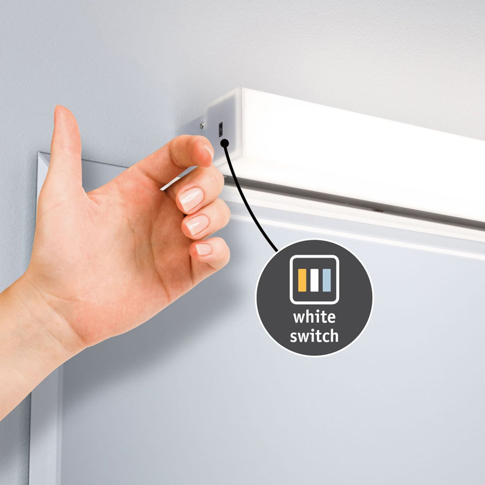 LED speillampe Luno HomeSpa hvit 40 cm IP44 CCT lysfunksjon