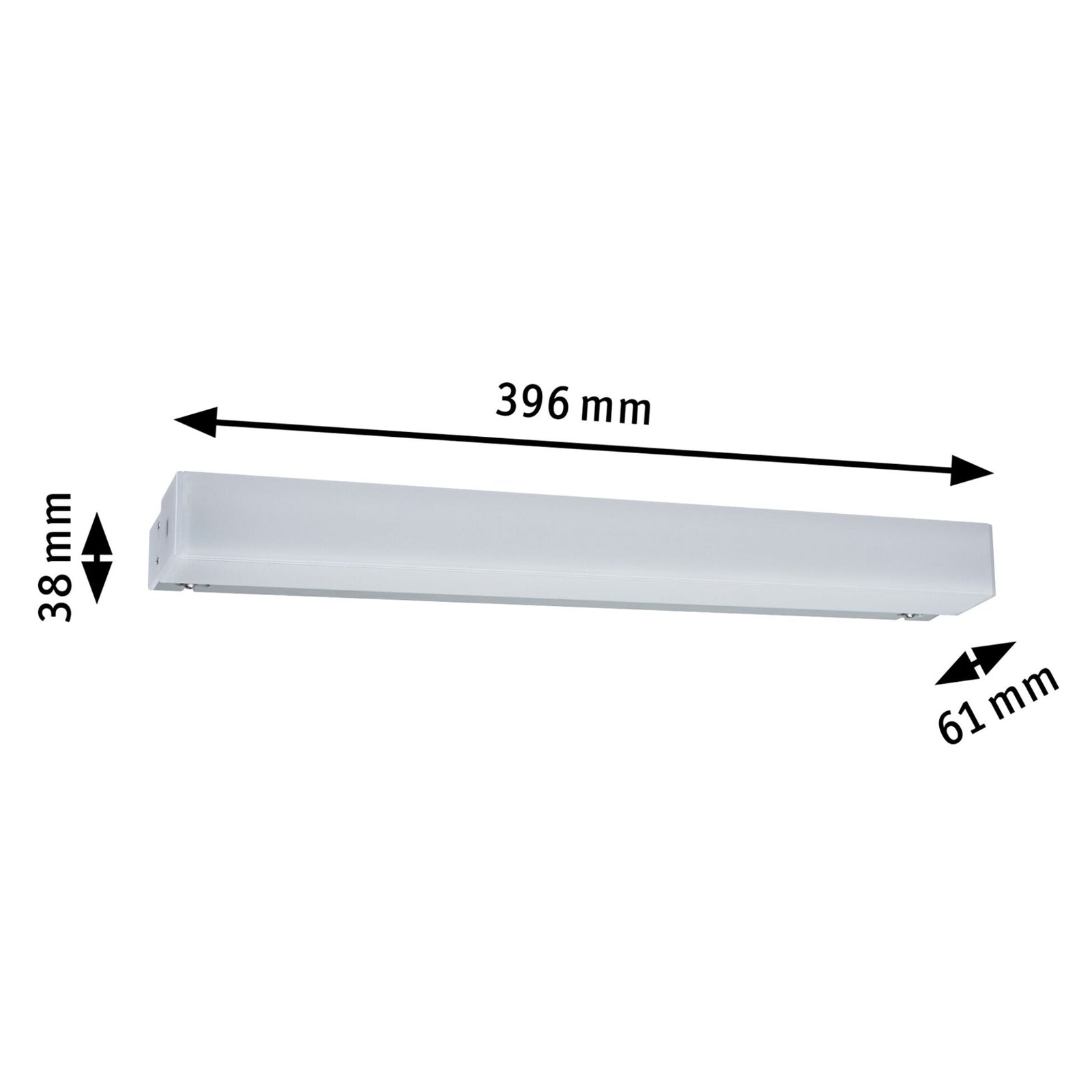 LED speillampe Luno HomeSpa hvit 40 cm IP44 CCT monteringsdetalj