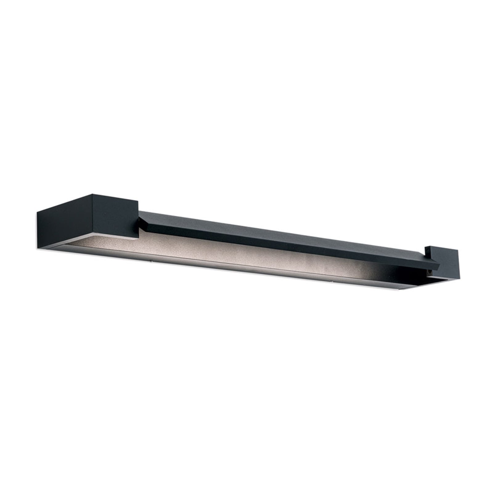 LED speillampe Marilyn svart matt 60 cm 18W IP44 montert på vegg