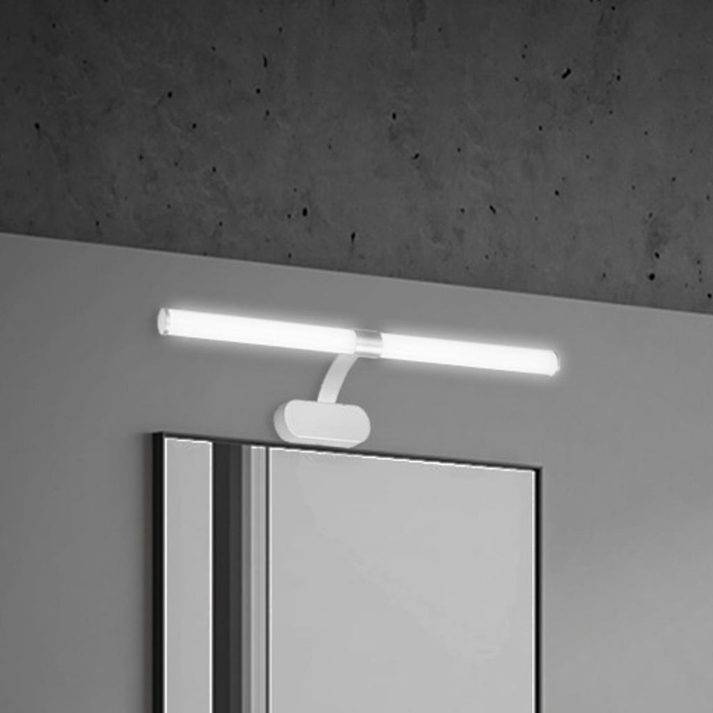 LED speillampe matt krom 60 cm 8W nøytralhvit 4000K fra Briloner forfra