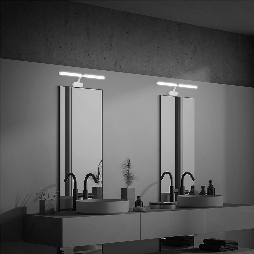 LED speillampe matt krom 60 cm 8W nøytralhvit 4000K bakside