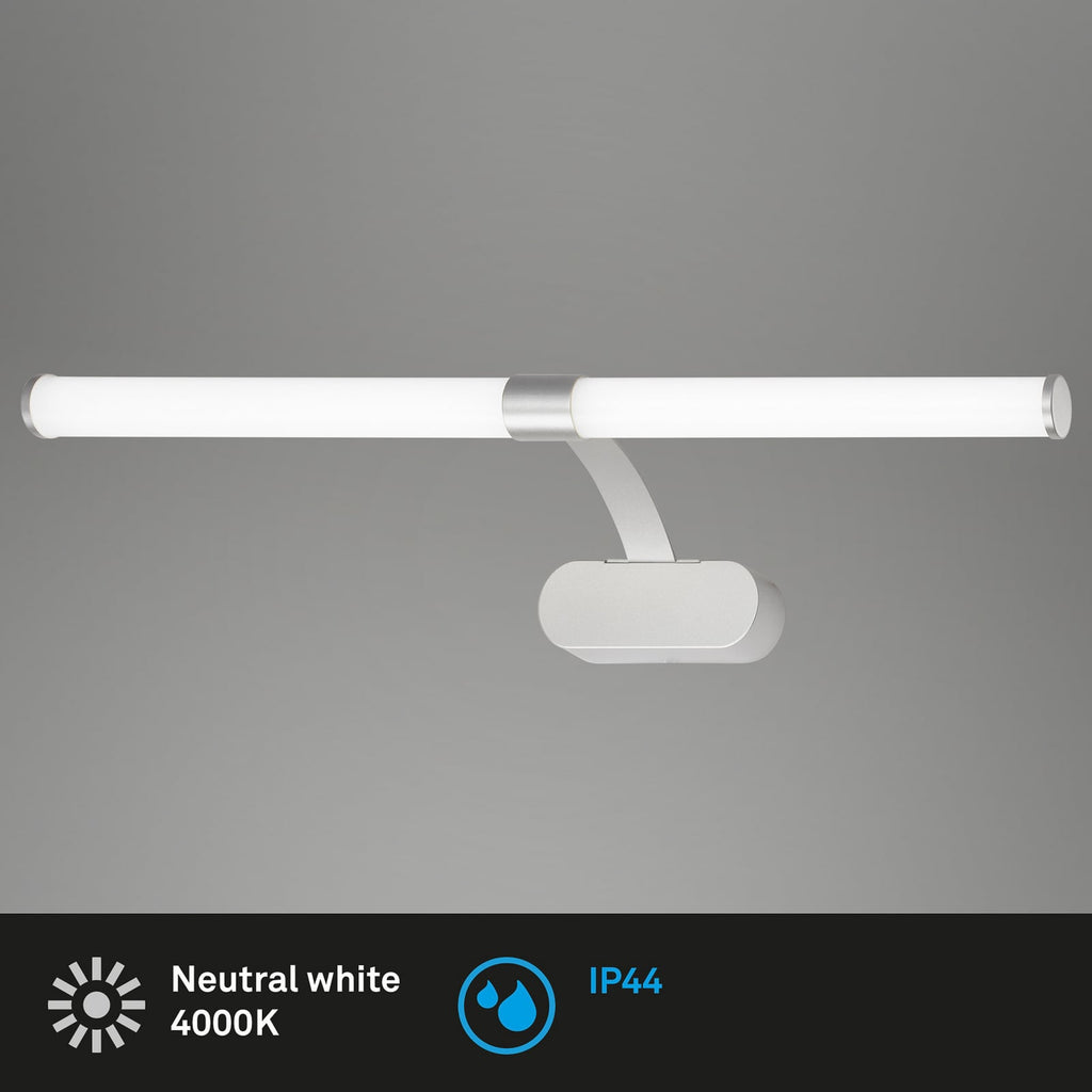 LED speillampe matt krom 60 cm 8W nøytralhvit 4000K detalj kromfinish