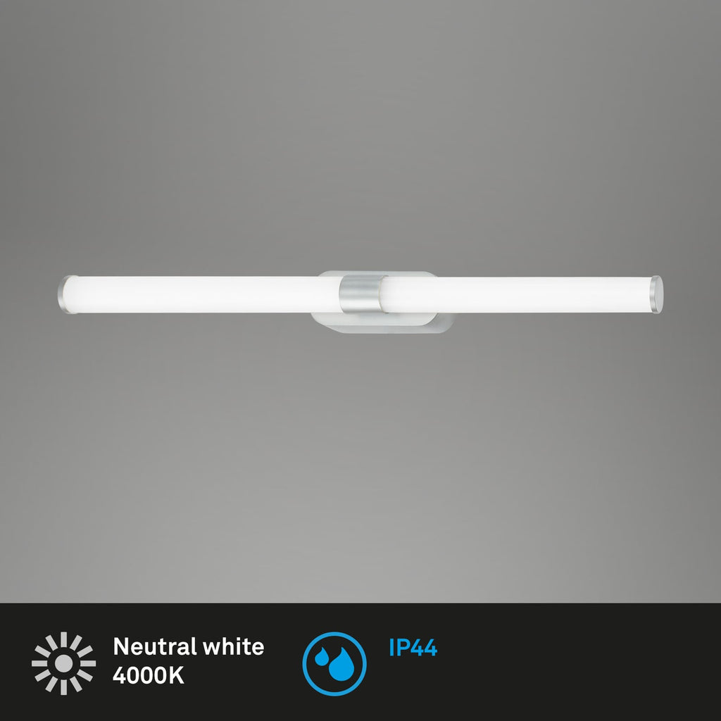 Nærbilde av LED speillampe matt krom 60 cm 9W nøytralhvit IP44