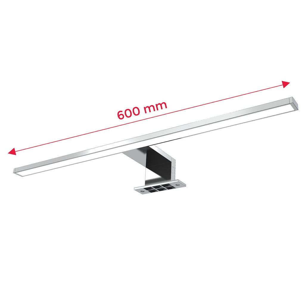 LED speillampe Mira krom detalj av diffusor