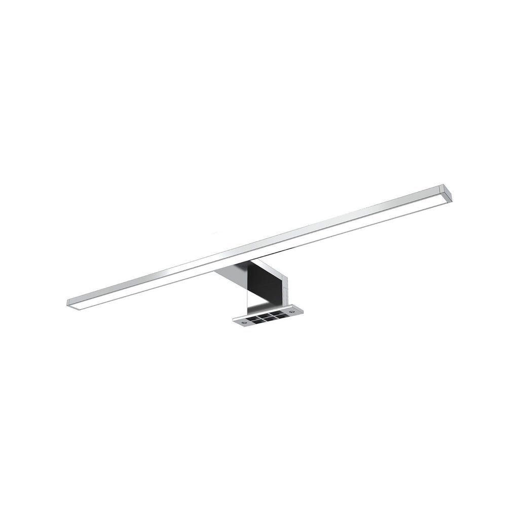 LED speillampe Mira krom nærbilde av metallramme