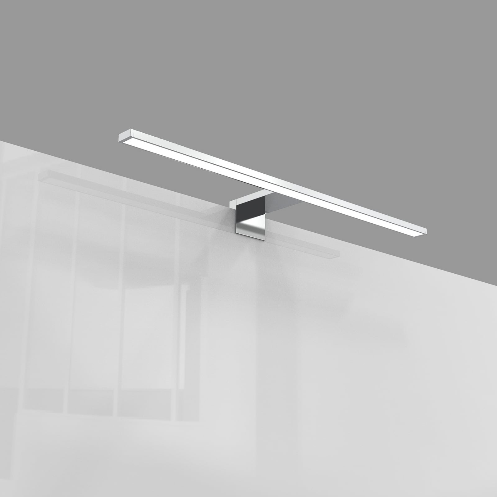 LED speillampe Mira krom sideprofil
