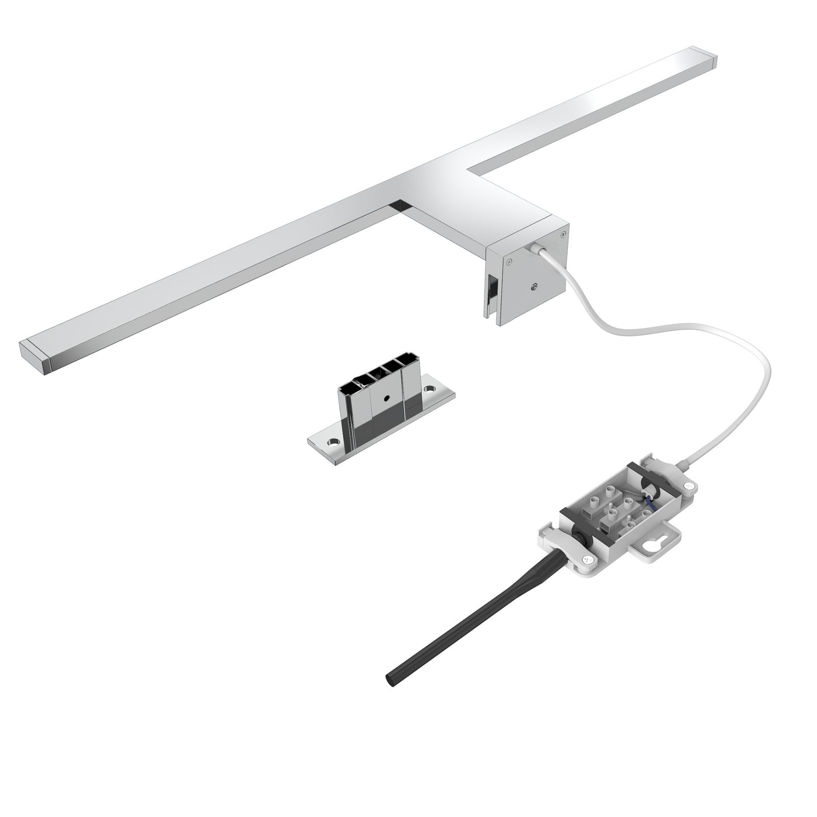 LED speillampe Mira krom skrus fast