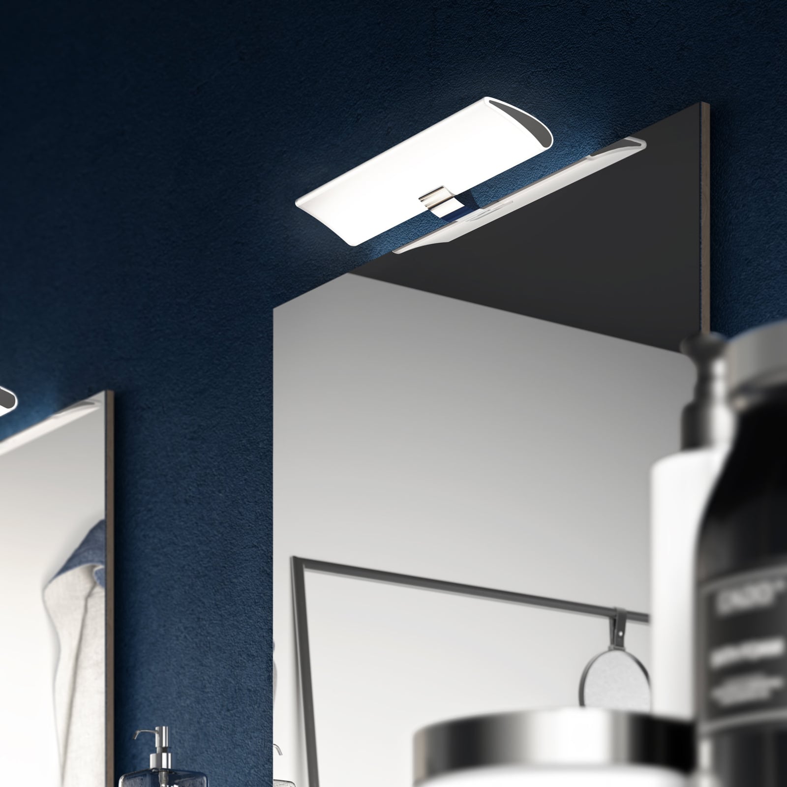 LED speillampe Miracle krom 30 cm IP44 7W detalj