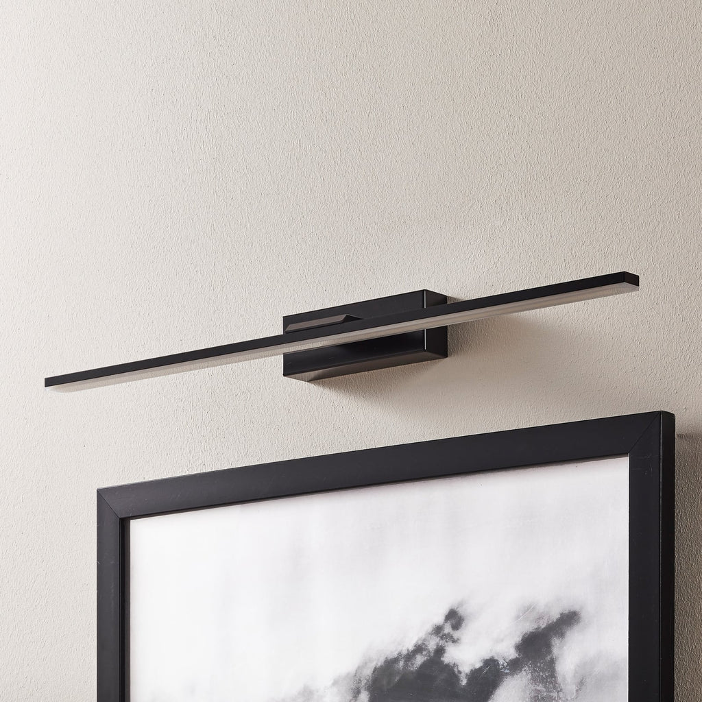 LED speillampe Miroir 60 cm svart 3000K varmhvit IP44 bakside