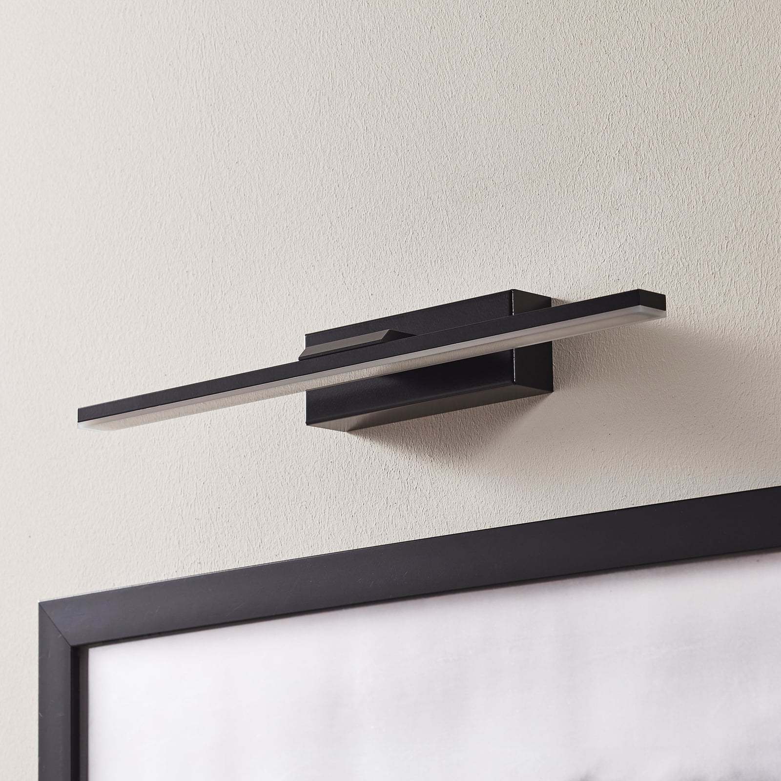 LED speillampe Miroir svart 40 cm 4000K IP44 bakside