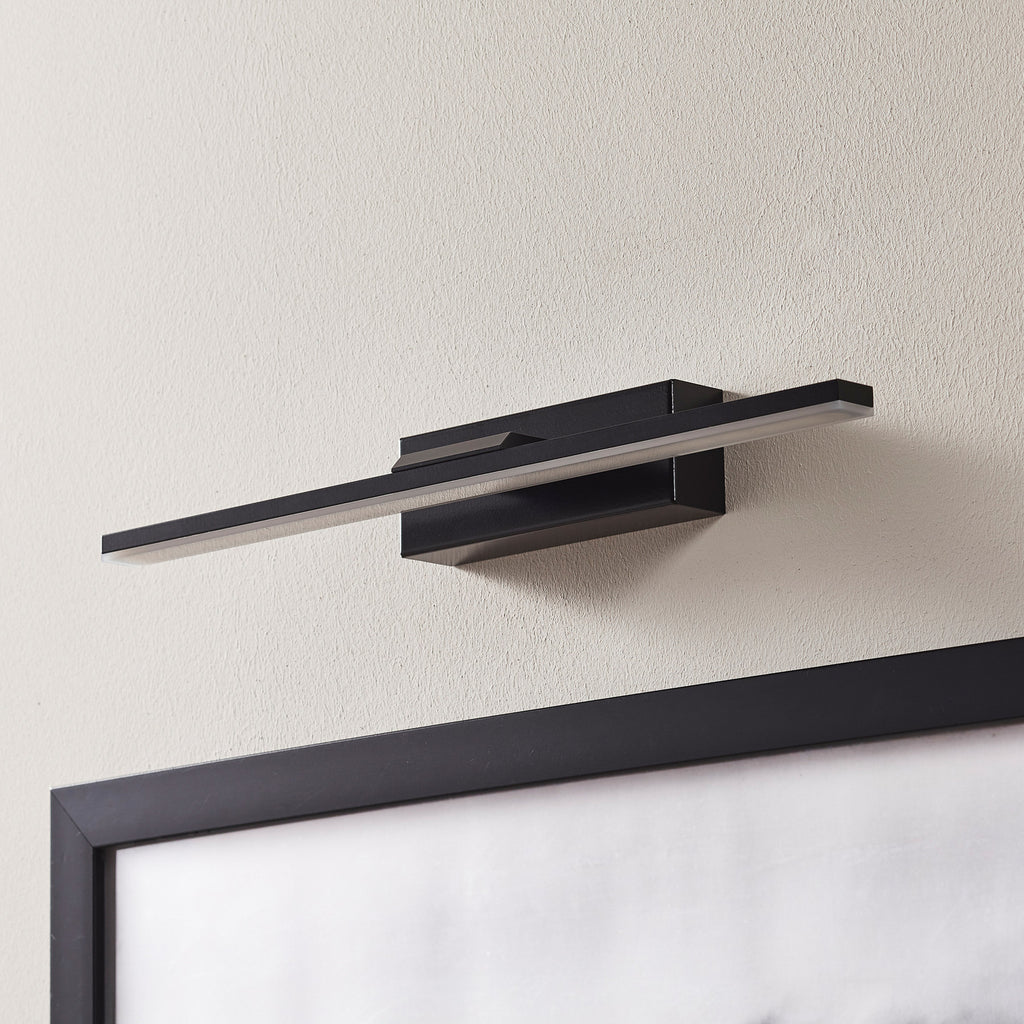 LED speillampe Miroir svart 40 cm 6,5W IP44 3000K bakside