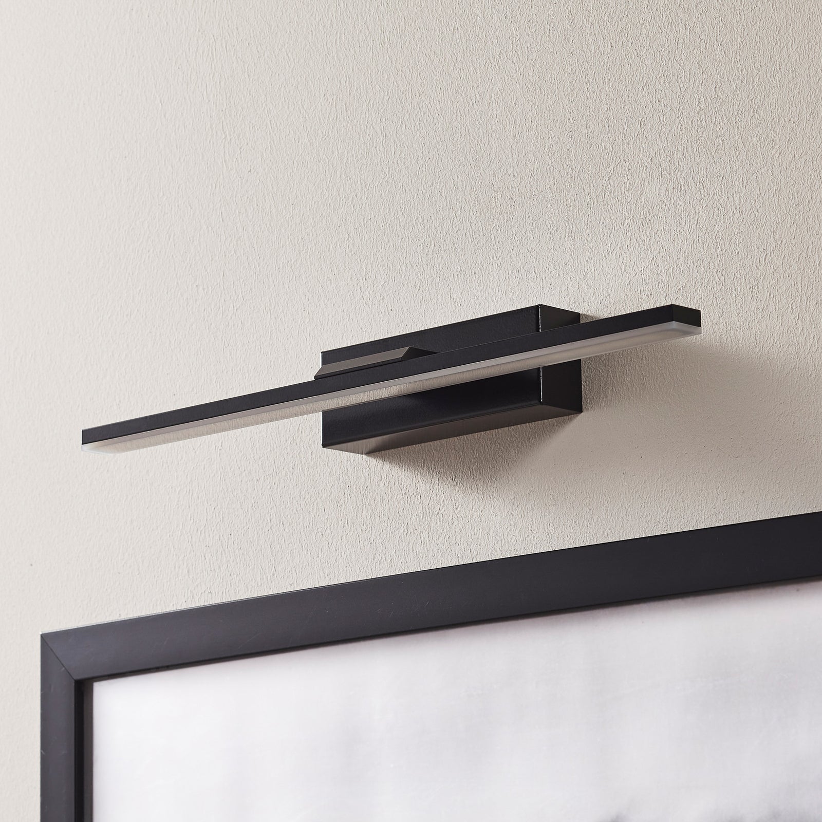 LED speillampe Miroir svart 40 cm 6,5W IP44 3000K bakside
