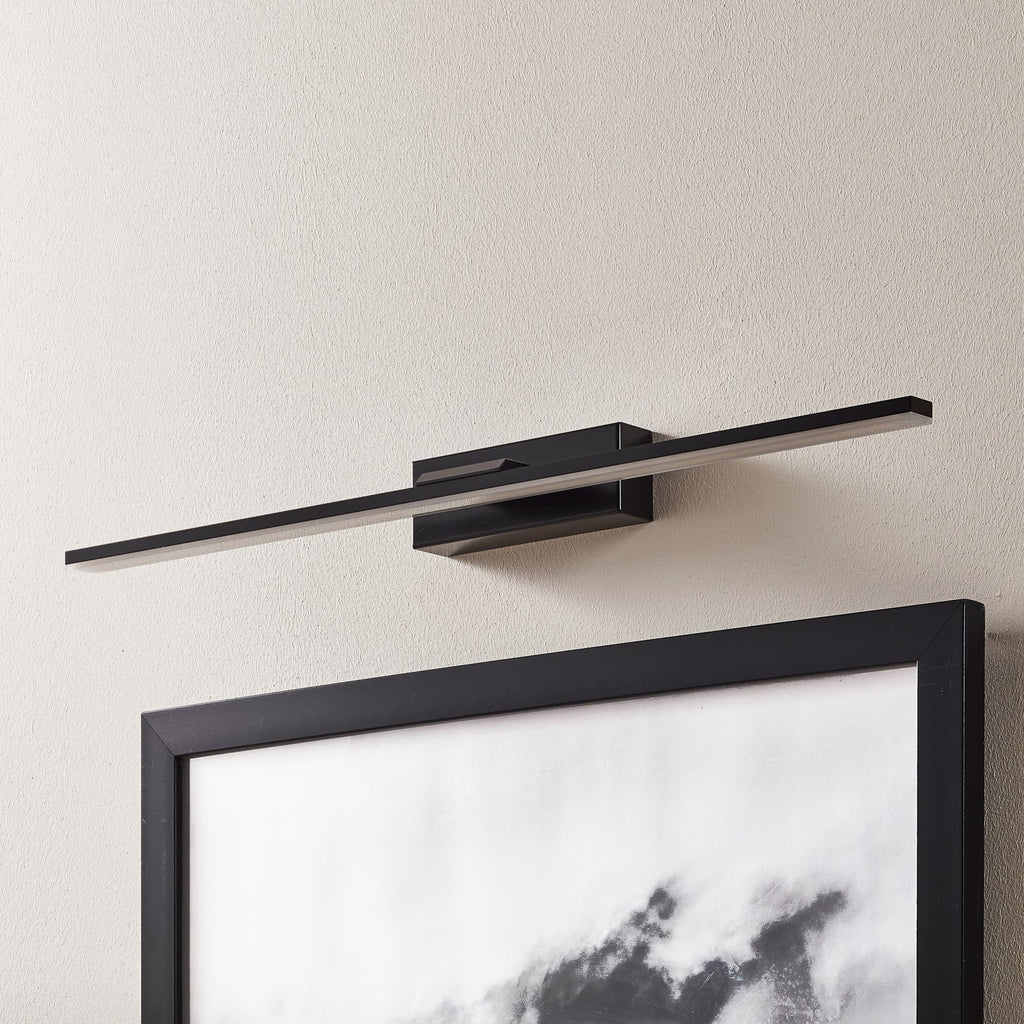 Bakside av LED speillampe Miroir svart 60 cm 4000K IP44