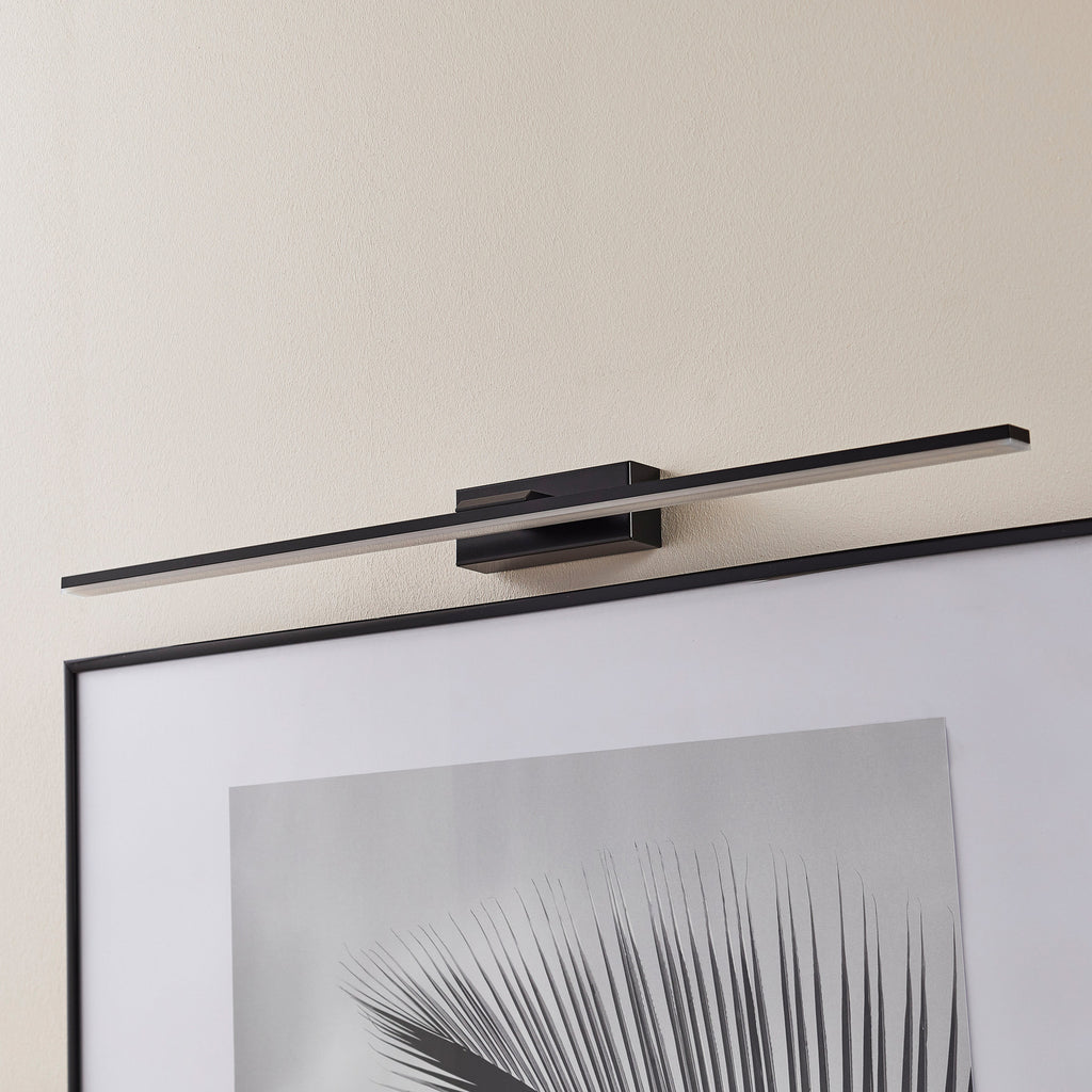 LED speillampe Miroir svart 80 cm bakside
