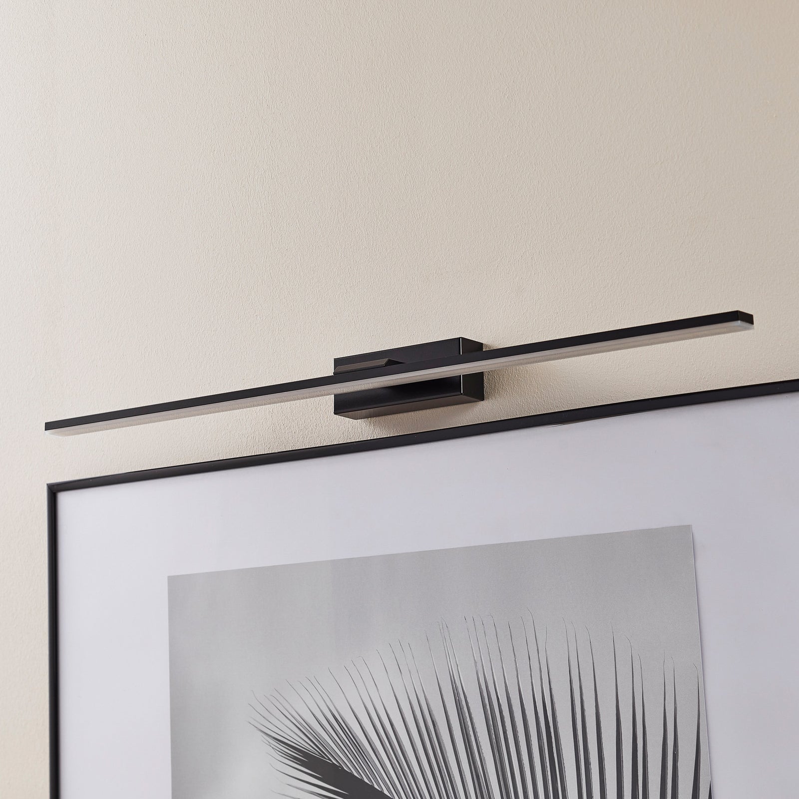 LED speillampe Miroir svart 80 cm bakside