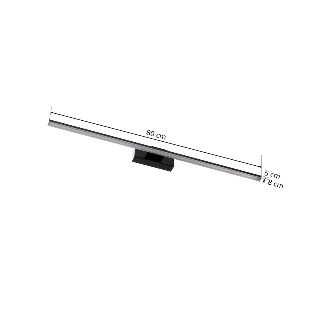 LED speillampe Miroir svart 80 cm lysdetalj