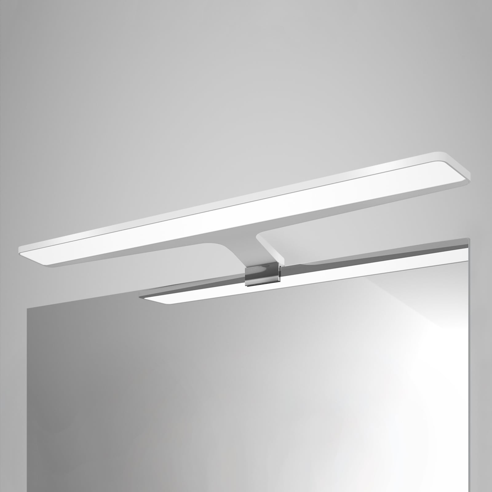 LED speillampe Nayra hvit 49 cm 6W IP44 forfra