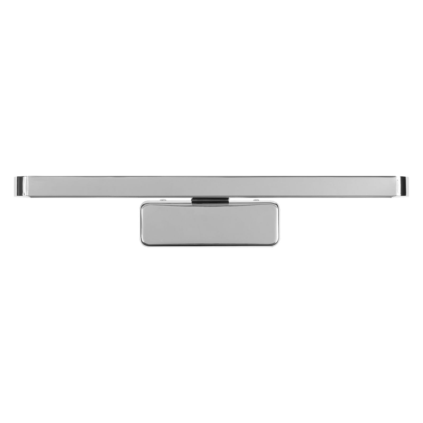 LED speillampe ORBIS DISC BAR krom med synlig IP44-logo