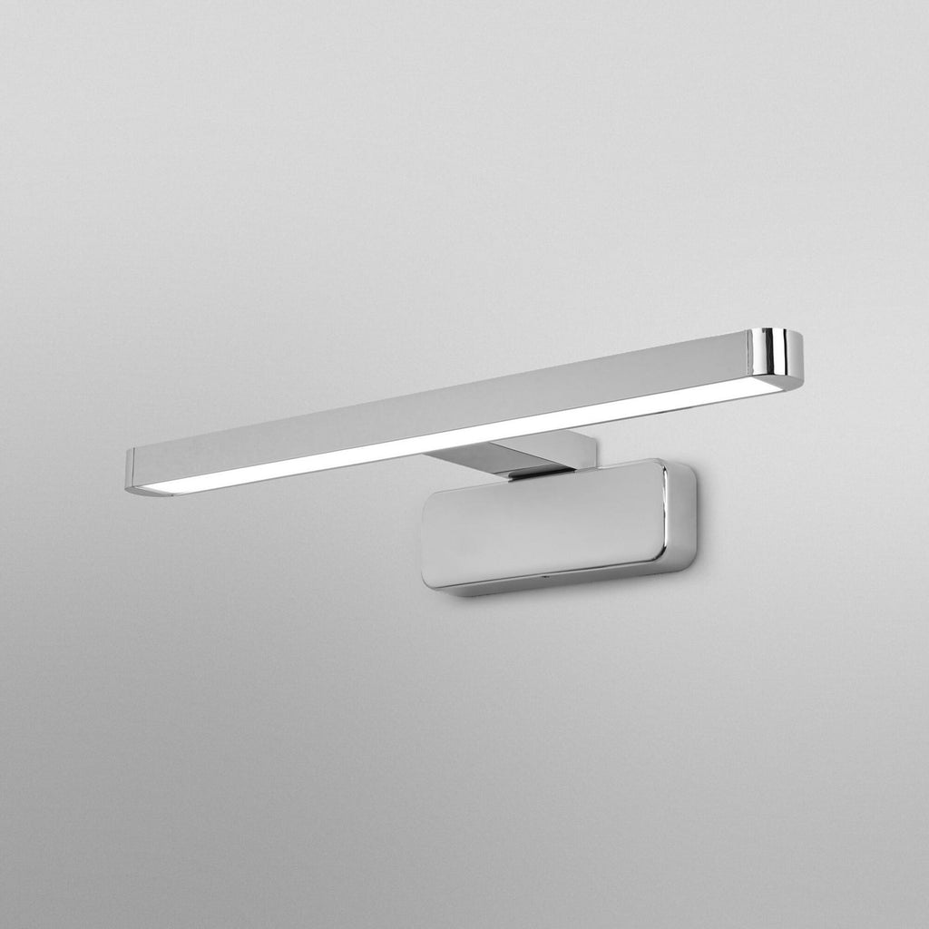 LED speillampe ORBIS DISC BAR krom sideprofil