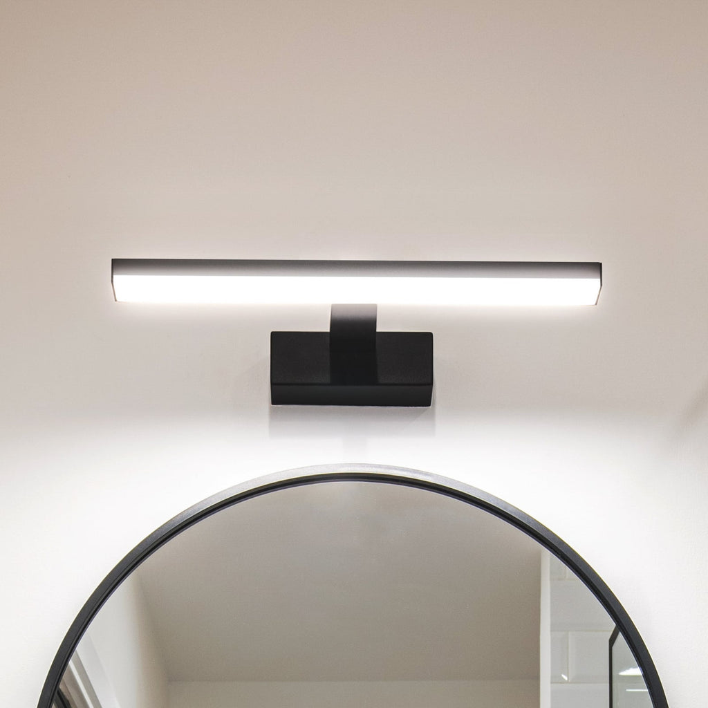 LED speillampe Pandella 1 svart aluminium 40 cm forfra