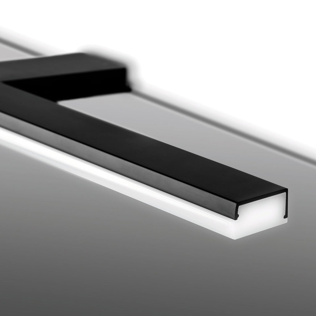 Montert LED speillampe Pandora svart matt over speil