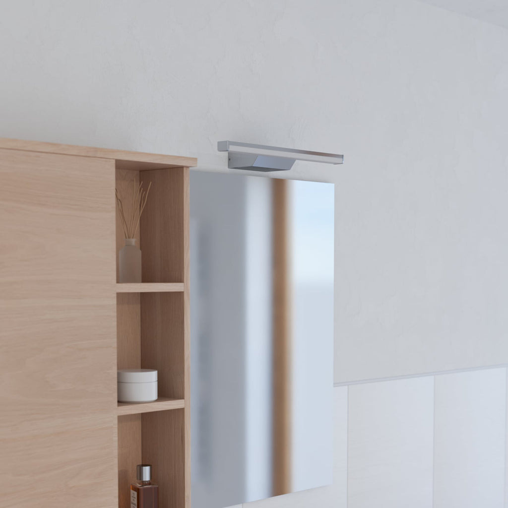 Montert LED speillampe Regello-Z dimbar CCT IP44 60 cm grå i baderom