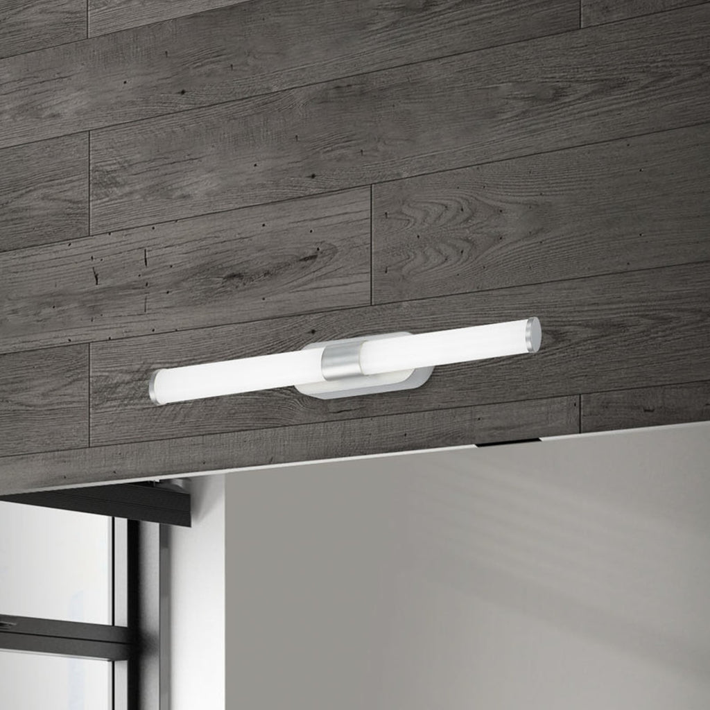 LED speillampe Runt matt krom 40 cm 4000K front