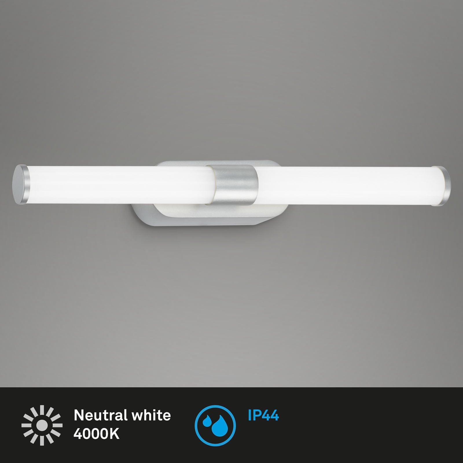 LED speillampe Runt matt krom 40 cm 4000K sideprofil