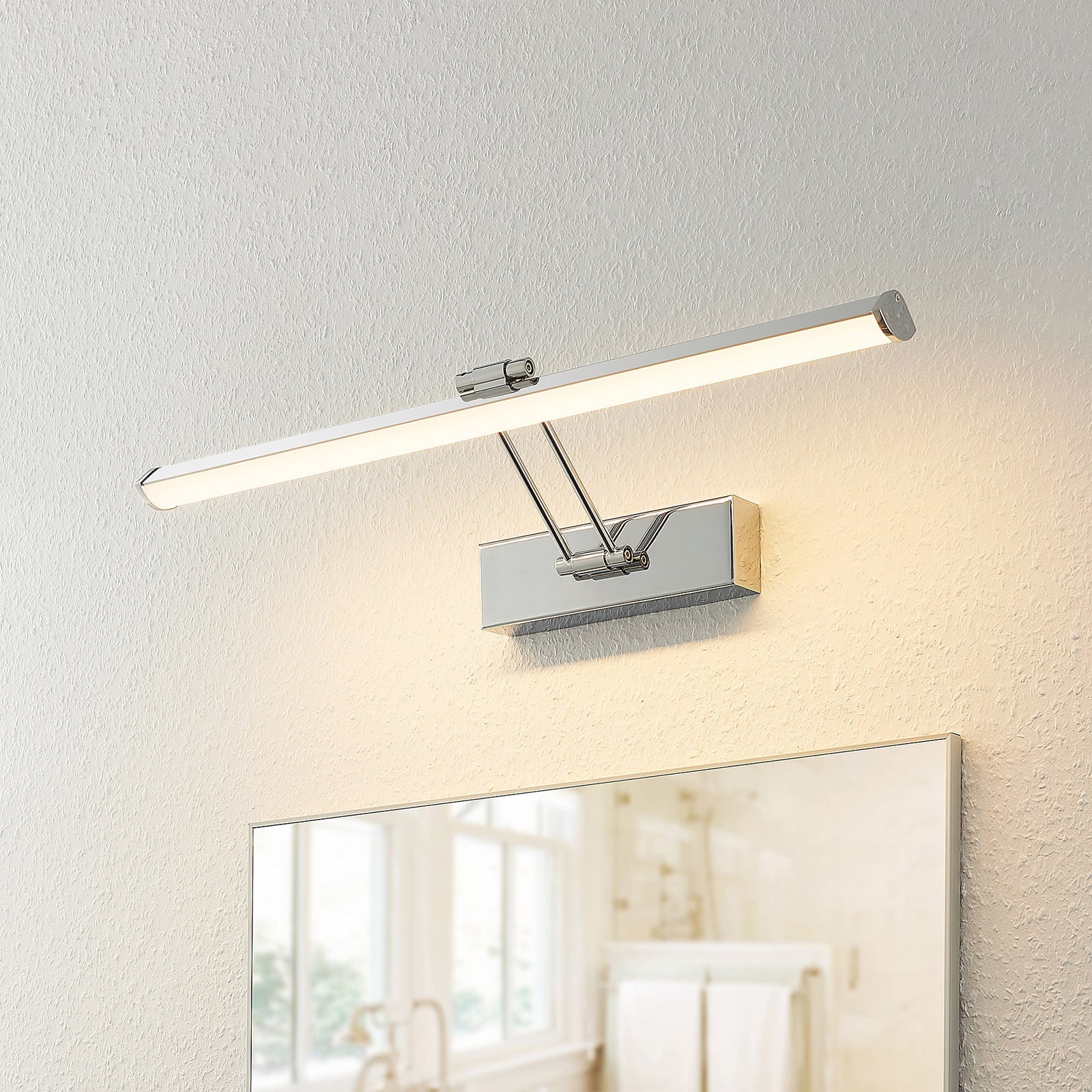 LED speillampe Sanya krom 60 cm varmhvit IP44 forfra