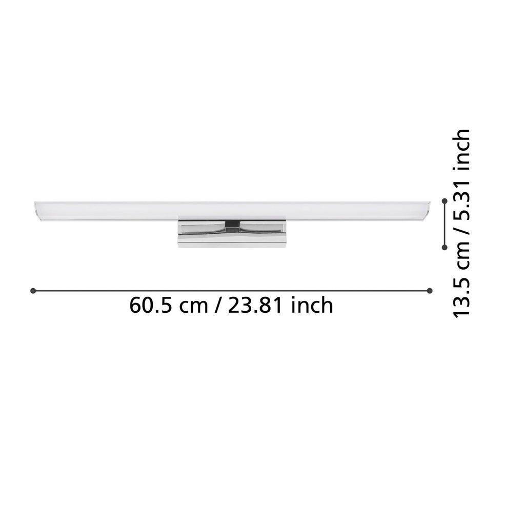 LED speillampe Tabiano-Z dimbar krom detalj