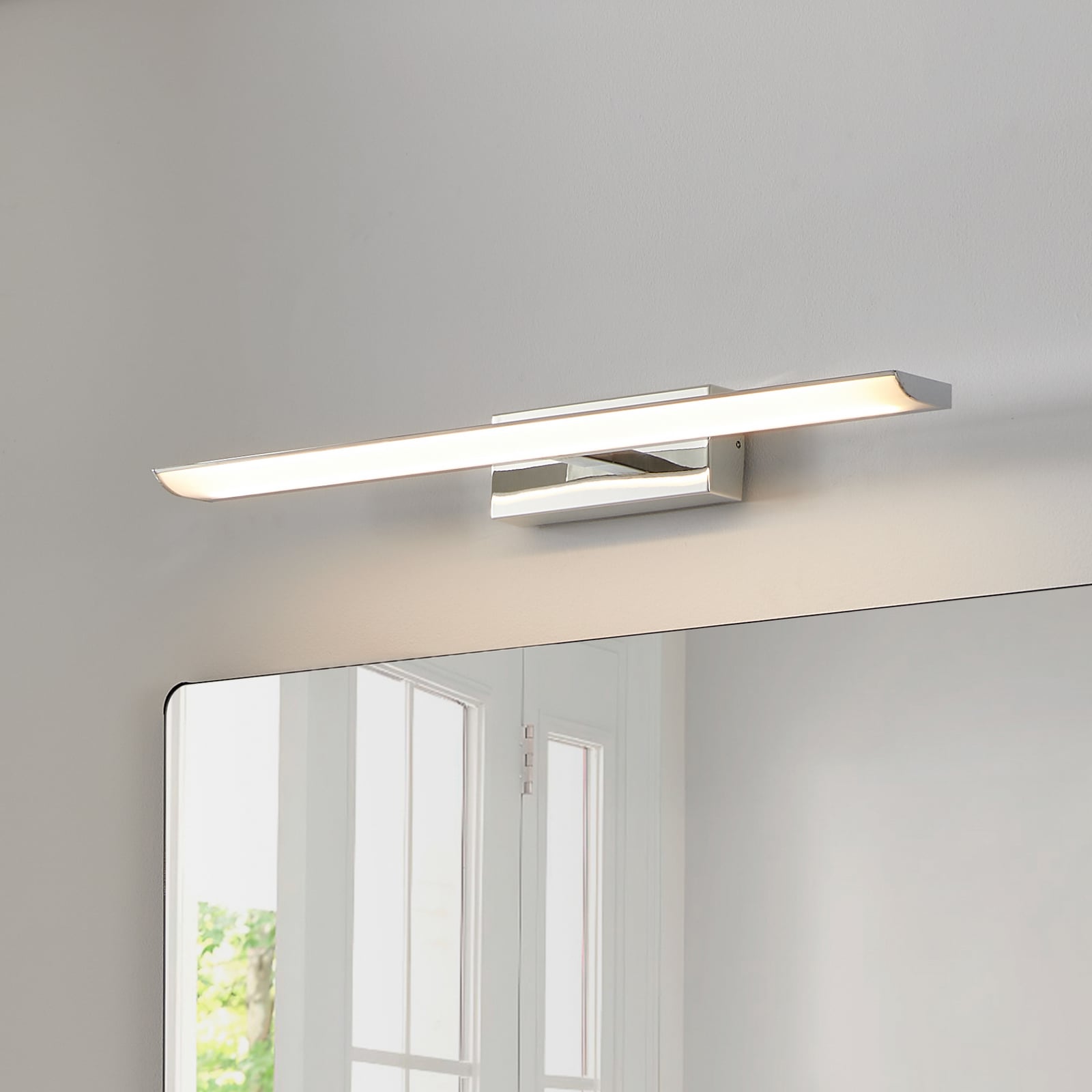 LED speillampe Tabiano-Z dimbar krom 60,5 cm front