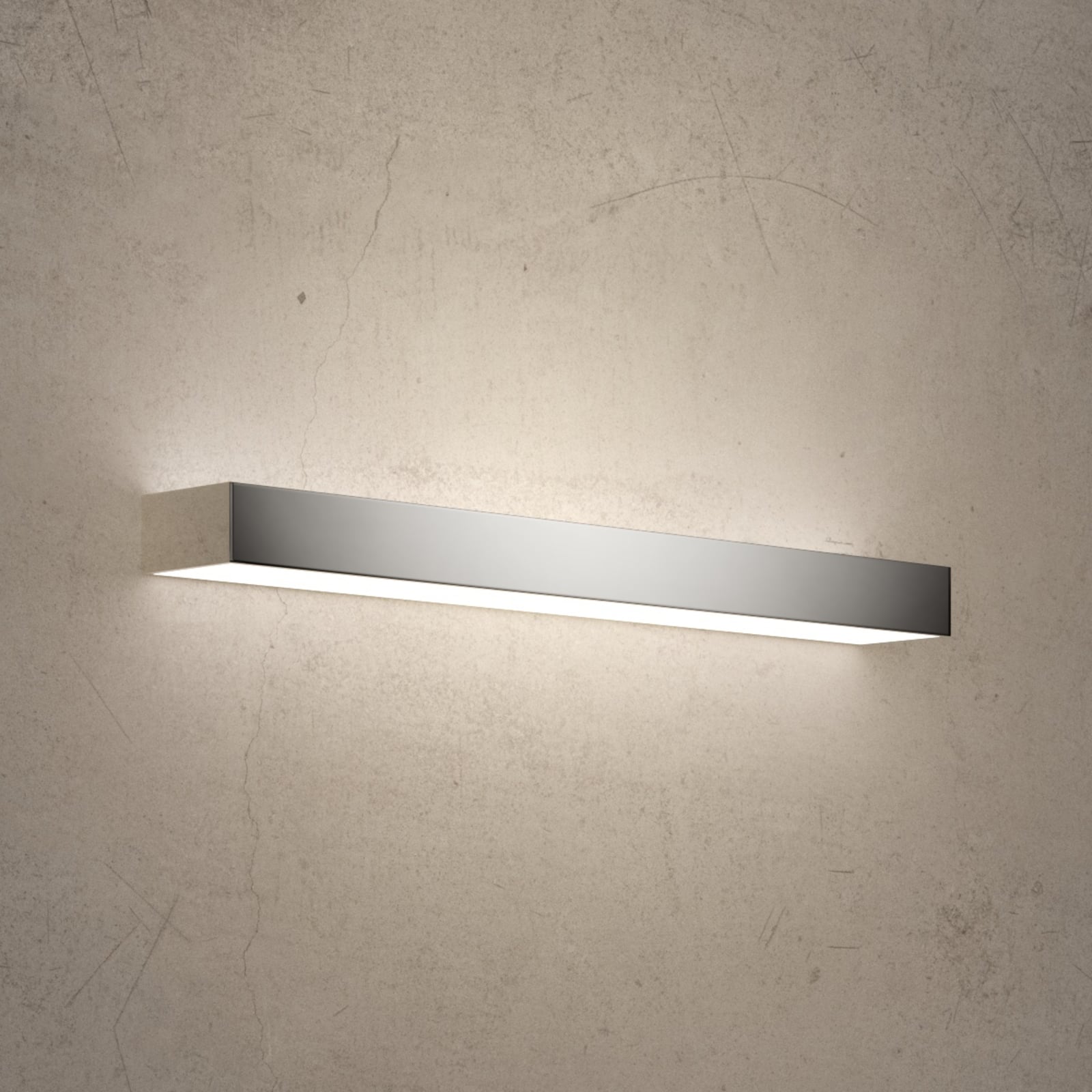 LED speillampe Theia forkrommet 60 cm IP44 forfra