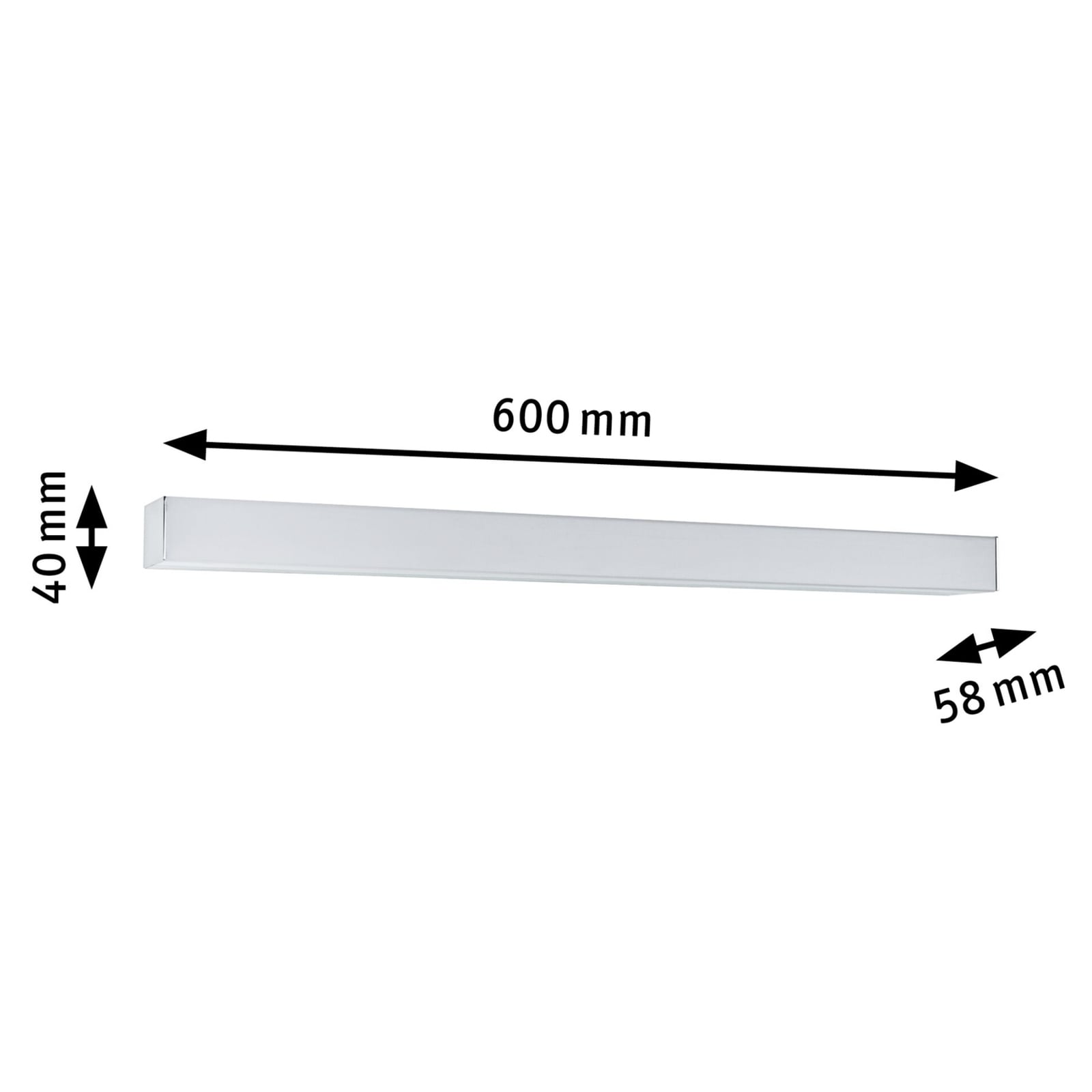 LED speillampe Tova dimbar 60 cm IP44 med fjernkontroll lysfargevalg