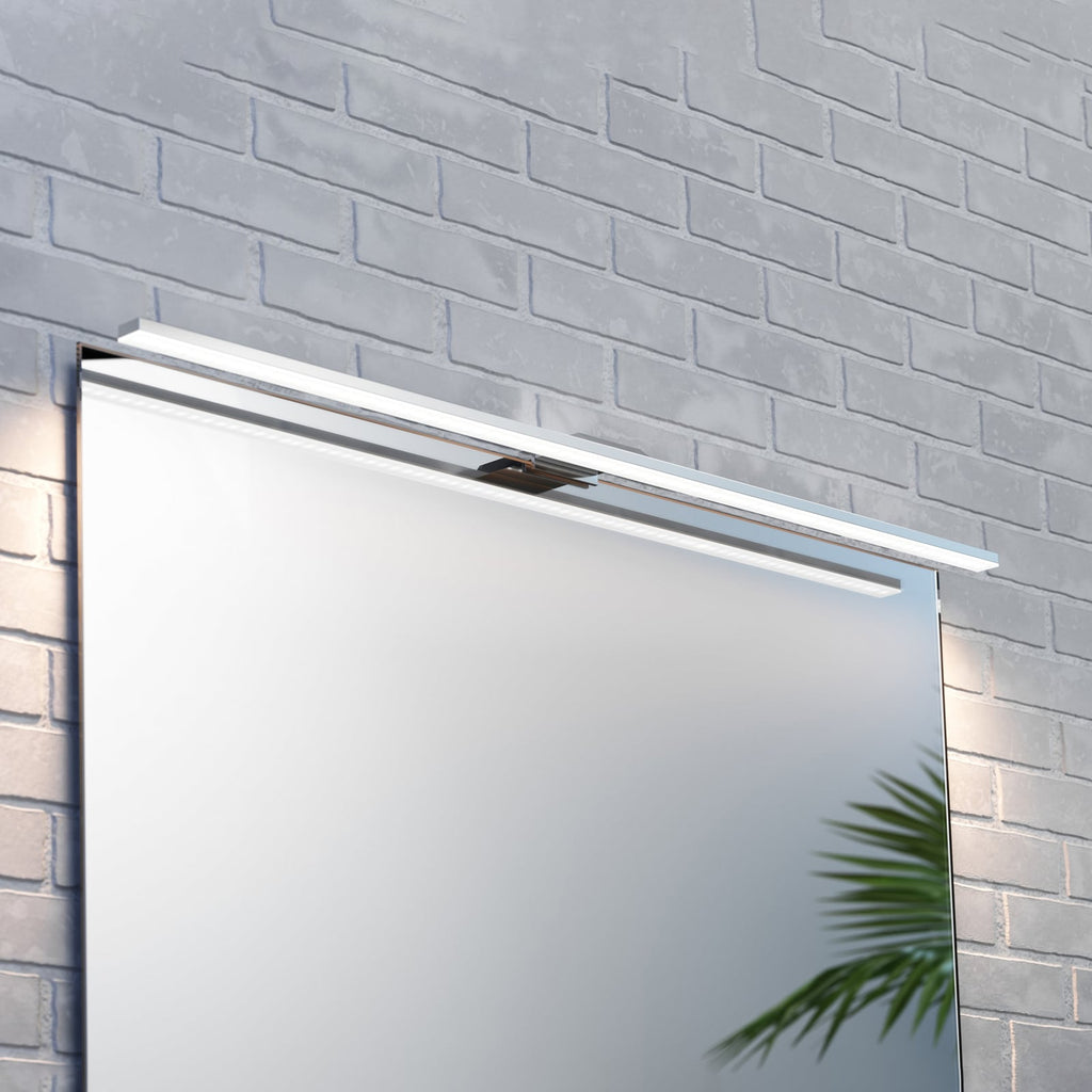 LED speillampe Triga krom aluminium bakside