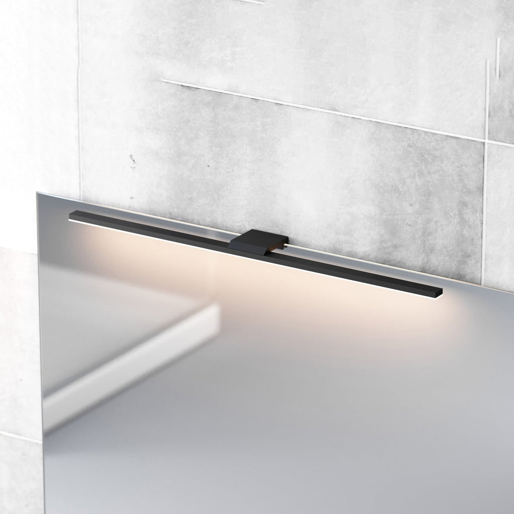LED speillampe Triga svart 60 cm IP44 3000K bakside