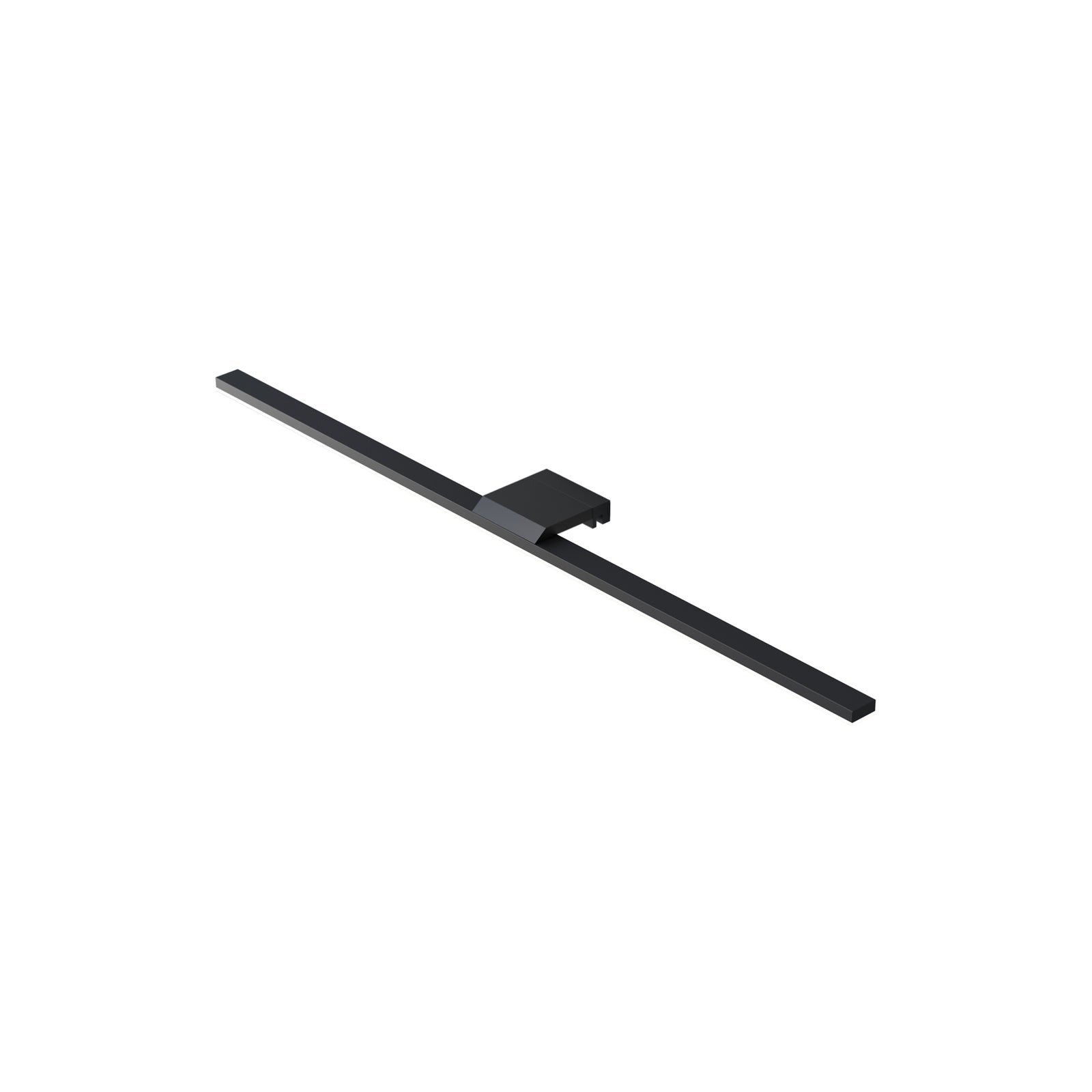 LED speillampe Triga svart 60 cm IP44 3000K montert på speil