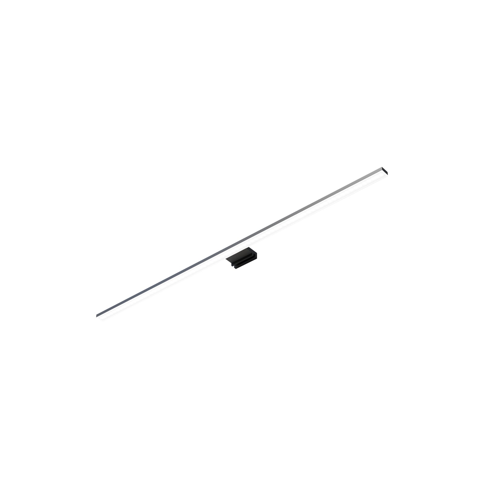 LED-speillampe Triga svart aluminium 80 cm detalj av lys