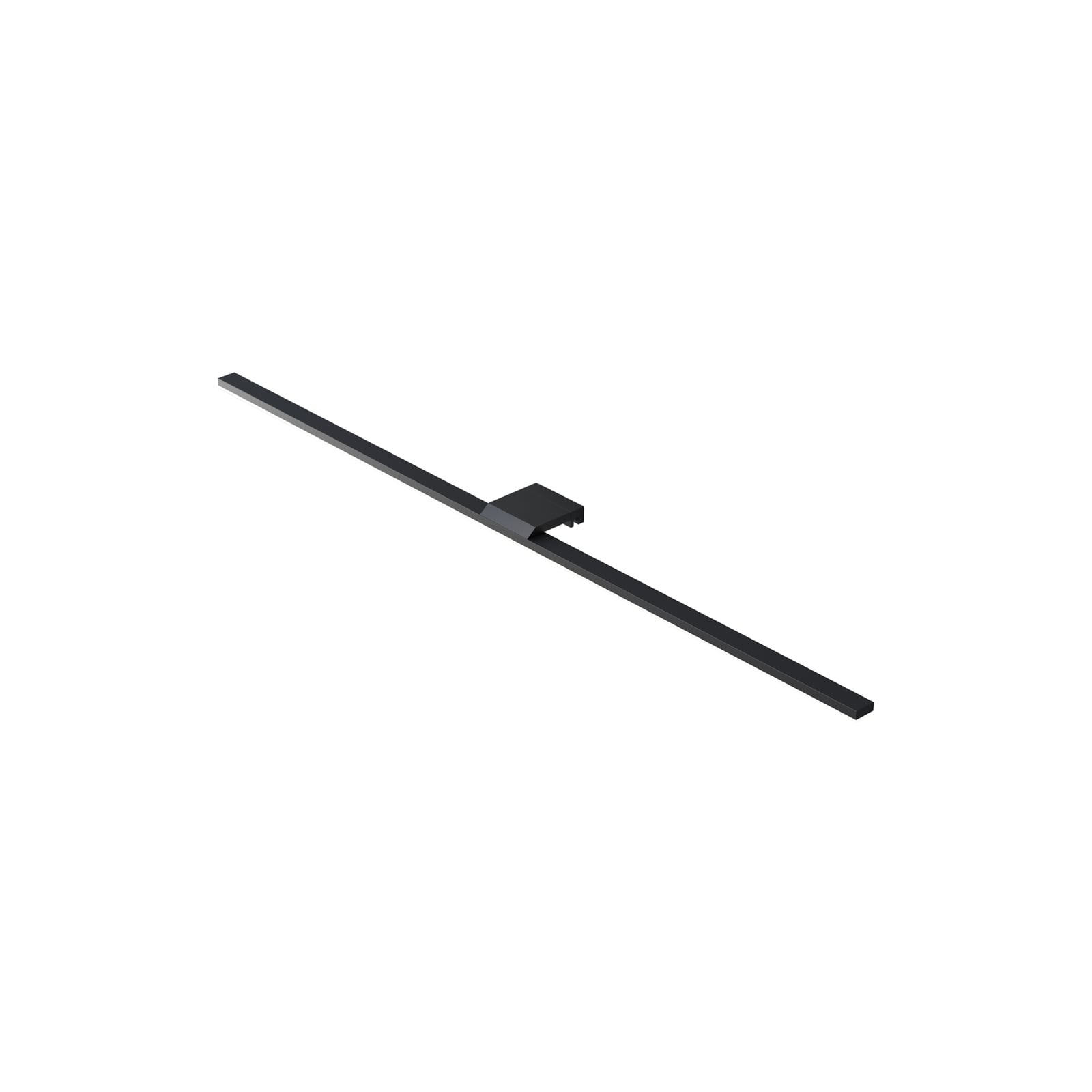 LED-speillampe Triga svart aluminium 80 cm montert på speil
