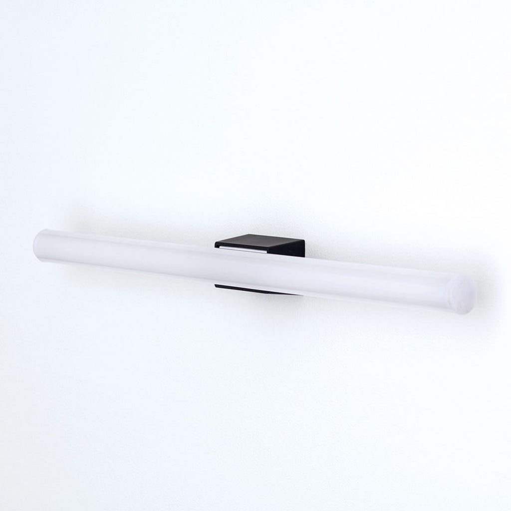 Detaljbilde av LED speillampe Visagist svart metallholder