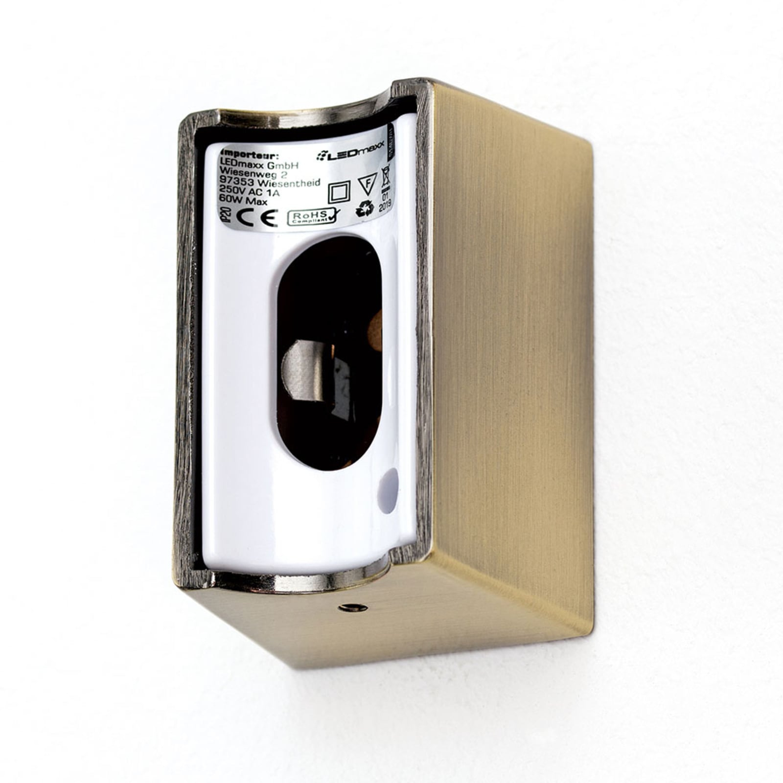 LED speillampe Visagist gammelmessing 50 cm S14d sideprofil