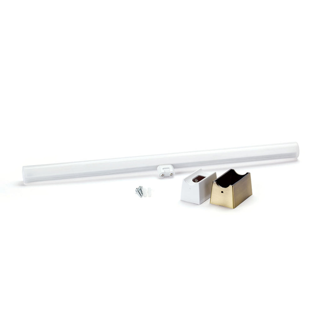 LED speillampe Visagist gammelmessing 50 cm S14d oppheng og feste
