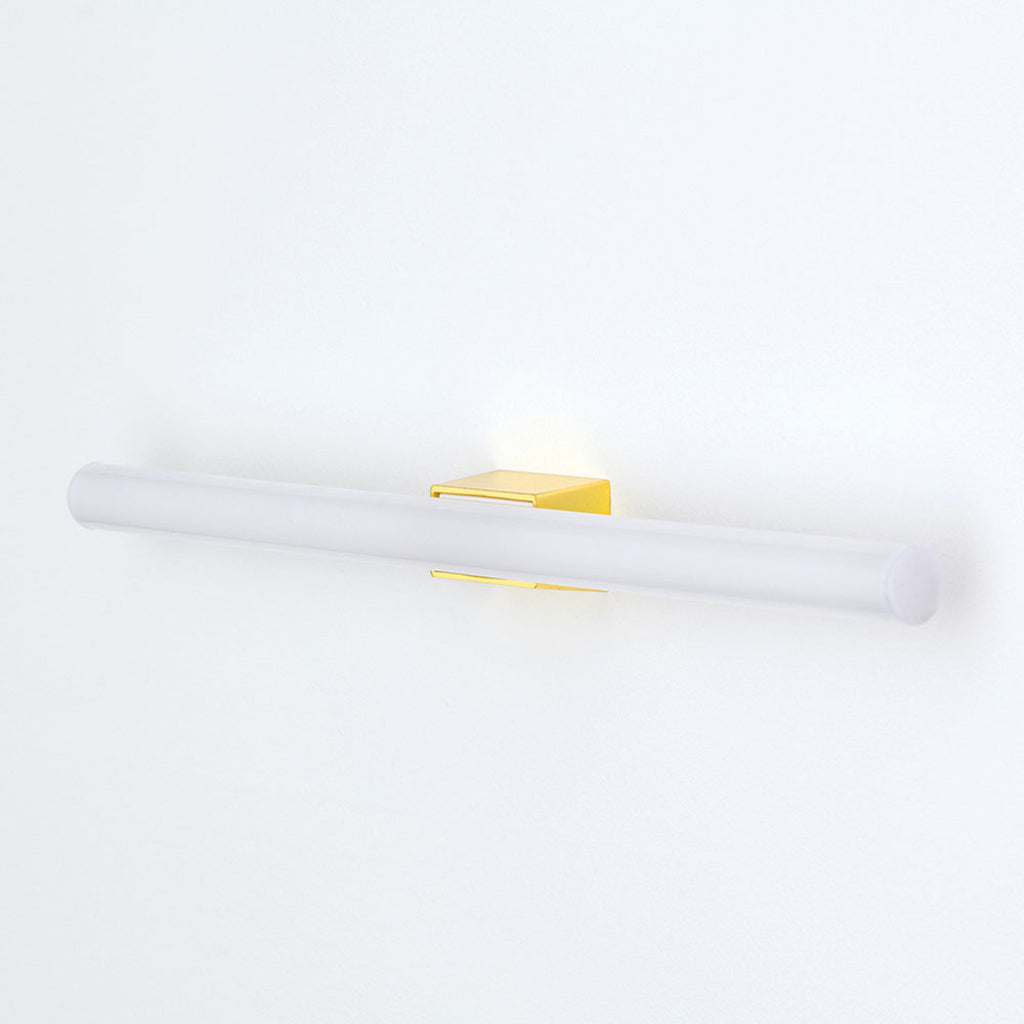Detalj av LED speillampe Visagist messing 50 cm S14d 8W metallholder