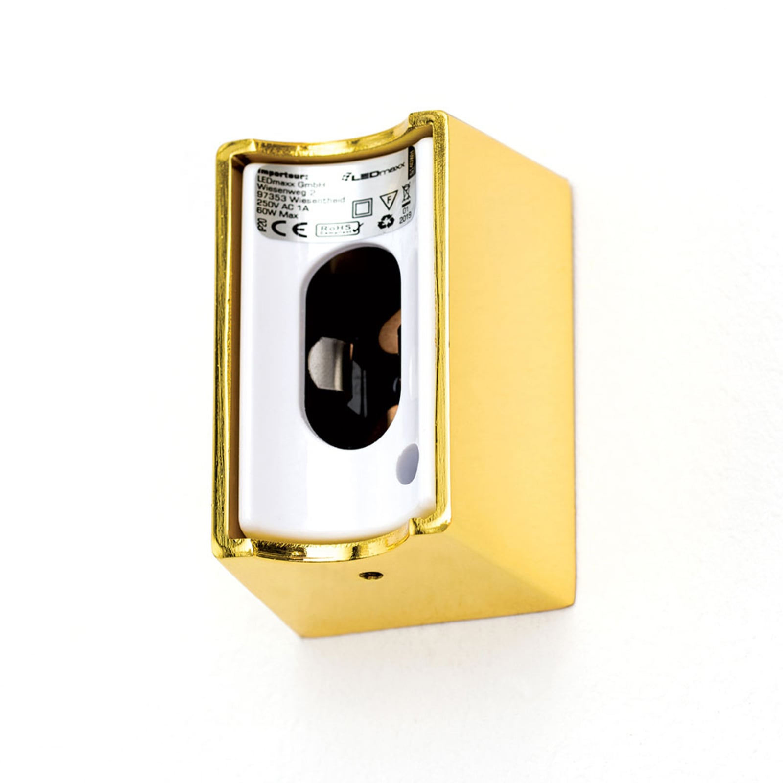 LED speillampe Visagist messing 50 cm S14d 8W sideprofil