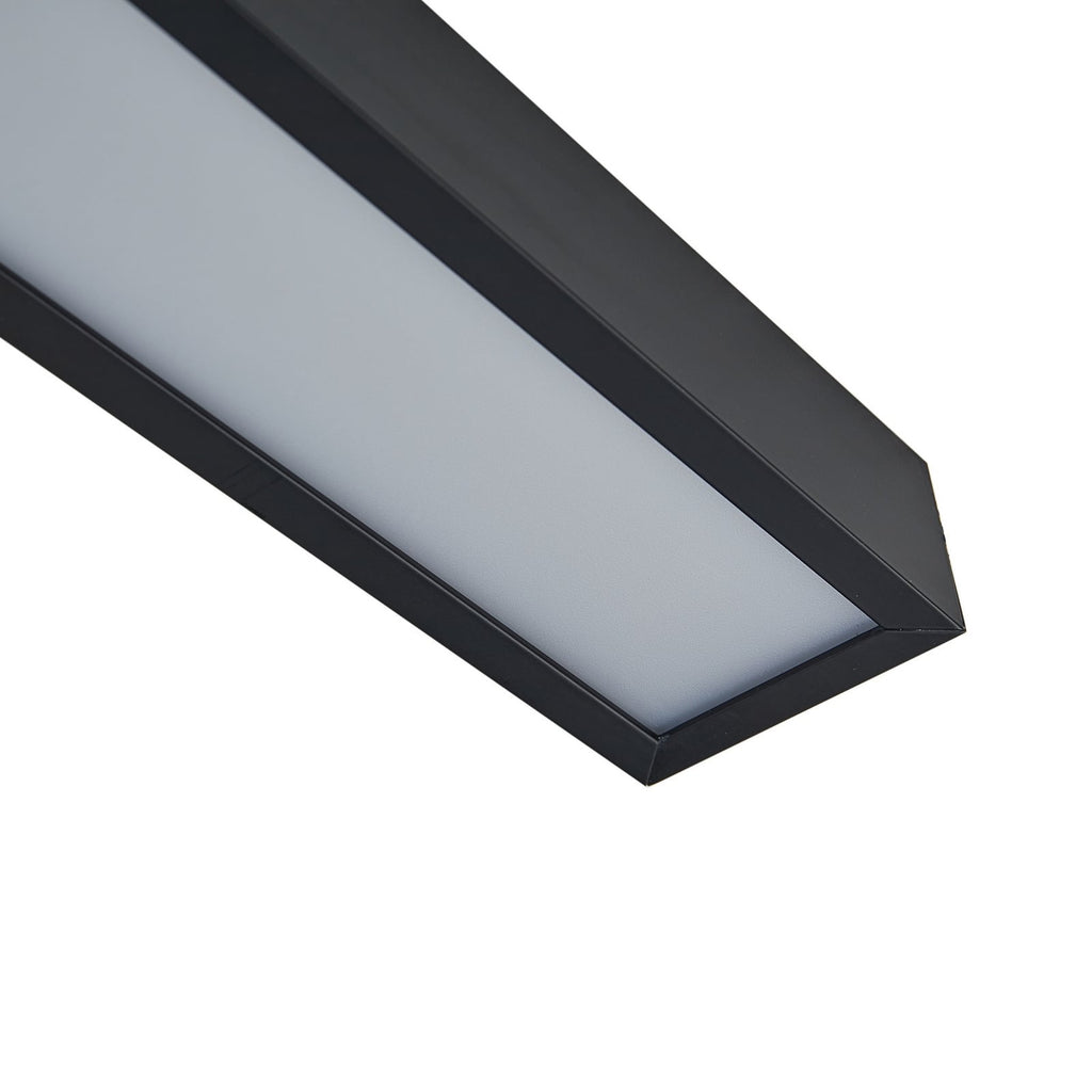 Oversikt av LED speillampe Zafira svart matt aluminium på bad