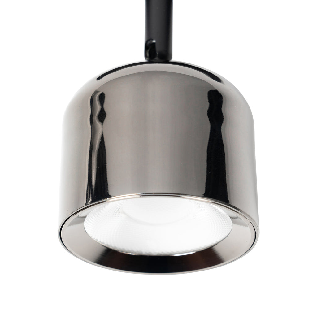 LED-spot 48V Lumaro grå aluminium Ø8,2 cm med fjernkontroll
