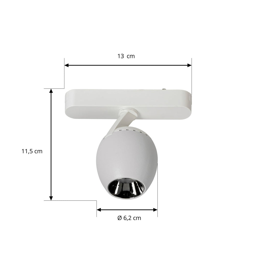LED-spot 48V Lumaro hvit Ø6 cm dimbar CCT nærbilde av lampehode